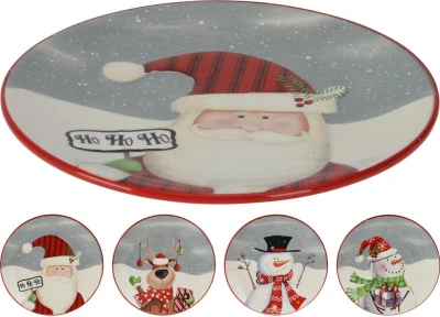 Talíř 24cm VÁNOČNÍ keramický mix dekorů Talíř 24cm VÁNOČNÍ keramický mix dekorů