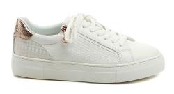 Tamaris 1-23736-42 bílé dámské polobotky se zlatorůžovým prvkem