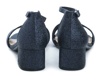Tamaris 1-28295-42 navy glam dámské sandály na podpatku