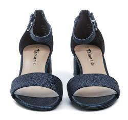Tamaris 1-28295-42 navy glam dámské sandály na podpatku