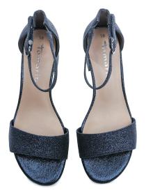 Tamaris 1-28295-42 navy glam dámské sandály na podpatku