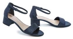Tamaris 1-28295-42 navy glam dámské sandály na podpatku