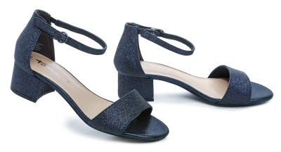 Tamaris 1-28295-42 navy glam dámské sandály na podpatku