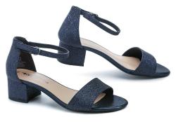 Tamaris 1-28295-42 navy glam dámské sandály na podpatku