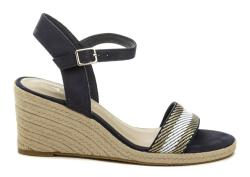 Tamaris 1-28329-42 navy dámské sandály na klínku