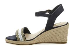 Tamaris 1-28329-42 navy dámské sandály na klínku