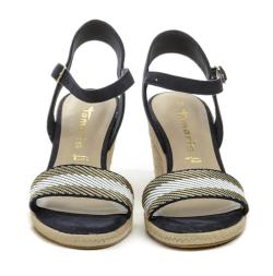 Tamaris 1-28329-42 navy dámské sandály na klínku