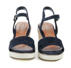 Tamaris 1-28360-44 navy dámské sandály na klínku