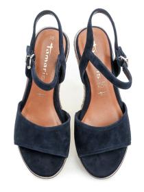 Tamaris 1-28360-44 navy dámské sandály na klínku