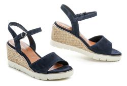 Tamaris 1-28360-44 navy dámské sandály na klínku