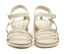 Tamaris 1-28713-46 béžové dámské sandály na klínku