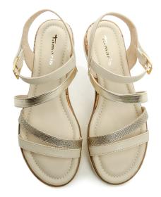 Tamaris 1-28713-46 béžové dámské sandály na klínku