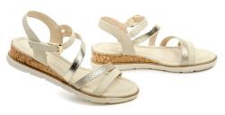 Tamaris 1-28713-46 béžové dámské sandály na klínku