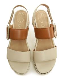 Tamaris Comfort 8-58706-42 béžovo hnědé dámské nadměrné sandály