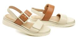 Tamaris Comfort 8-58706-42 béžovo hnědé dámské nadměrné sandály