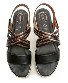 Tamaris Comfort 8-58707-42 čierne dámske nadmerné sandále