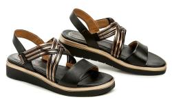 Tamaris Comfort 8-58707-42 čierne dámske nadmerné sandále