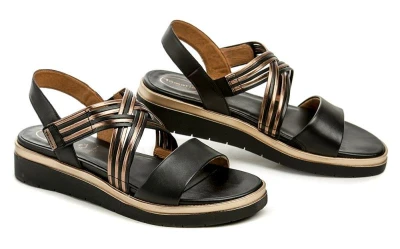 Tamaris Comfort 8-58707-42 černé dámské nadměrné sandály
