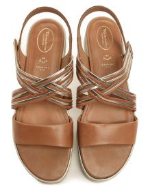 Tamaris Comfort 8-58707-42 hnědé dámské nadměrné sandály