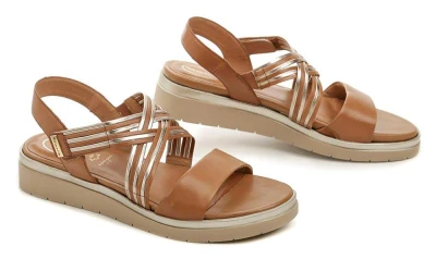 Tamaris Comfort 8-58707-42 hnědé dámské nadměrné sandály