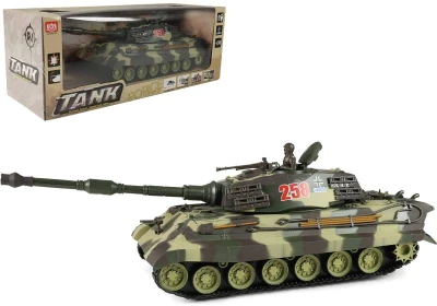 Tank plastový 38cm na setrvačník na baterie Světlo Zvuk Tank plastový 38cm na setrvačník na baterie Světlo Zvuk