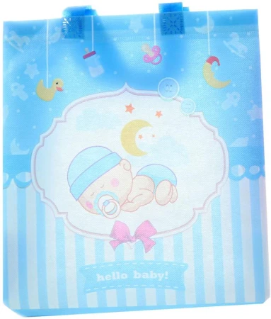 Taška dárková 27x29cm narození miminka 2 druhy plast