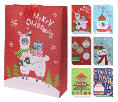 Taška dárková 72x50x18cm (MAXI) VÁNOČNÍ mix dekorů