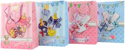 Taška dárková dětská baby Narození miminka 3D 18x23cm 4 druhy