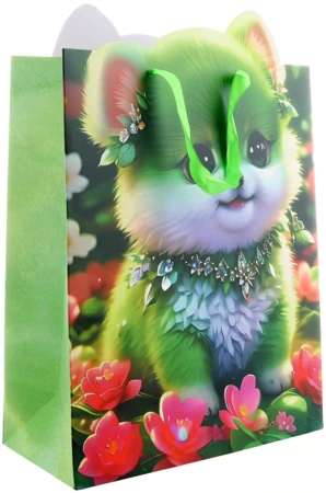 Taška dětská dárková Kočička 26x36cm karton 4 druhy