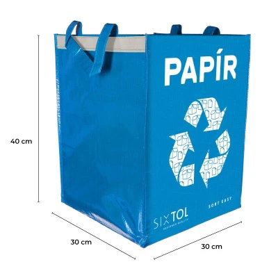 SIXTOL Taška na tříděný odpad SORT EASY PAPER, 30x30x40cm, 36l