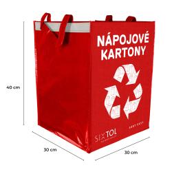 SIXTOL Tašky na tříděný odpad SORT EASY 4 CARTON, 30x30x40cm, 4x36l, 4ks