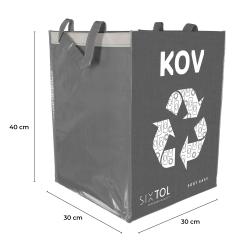 SIXTOL Tašky na tříděný odpad SORT EASY 4 METAL, 30x30x40cm, 4x36l, 4ks