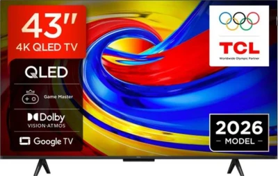TCL 43P7L SMART TV 43" QLED/4K UHD/Direct LED/50Hz/3xHDMI/2xUSB/LAN/GoogleTV