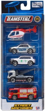 Teamsterz autíčka kovová Street Machines set 5ks v krabici 6 druhů