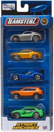 Teamsterz autíčka kovová Street Machines set 5ks v krabici 6 druhů