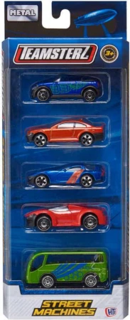 Teamsterz autíčka kovová Street Machines set 5ks v krabici 6 druhů