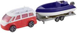 Teamsterz auto karavan kovový set s přívěsem a motorovým člunem 4 barvy