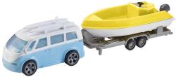 Teamsterz auto karavan kovový set s přívěsem a motorovým člunem 4 barvy