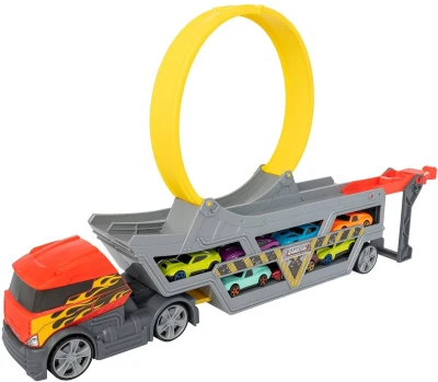 Teamsterz auto transportér rozkládací akční dráha 2v1 set s autíčkem kov