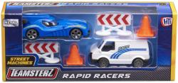 Teamsterz auto závodní set s dodávkou a doplňky Rapid Racers 2 druhy kov