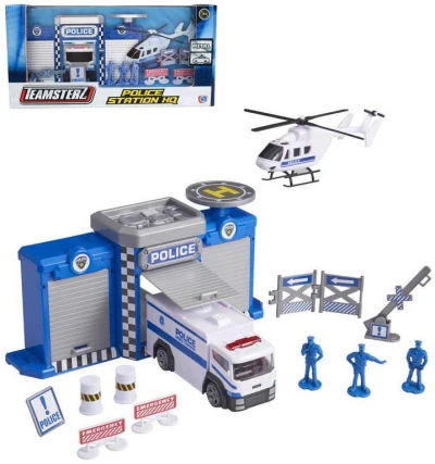 Teamsterz policejní stanice herní set s figurkami a helikoptérou kov v krabici Teamsterz policejní stanice herní set s figurkami a helikoptérou kov v krabici