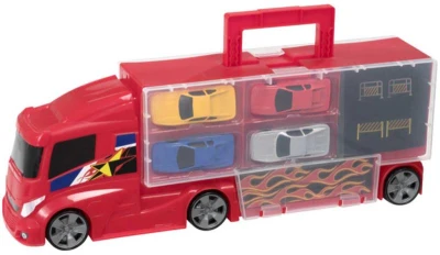 Teamsterz přeprava aut set nákladní auto tahač / kufřík 2v1 + 4 autíčka