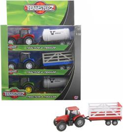 Teamsterz set traktor s přívěsem 2 druhy 1:32 v krabičce Teamsterz set traktor s přívěsem 2 druhy 1:32 v krabičce