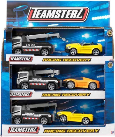 Teamsterz set vozidlo policejní odtahová služba + osobní auto 2 druhy kov Teamsterz set vozidlo policejní odtahová služba + osobní auto 2 druhy kov
