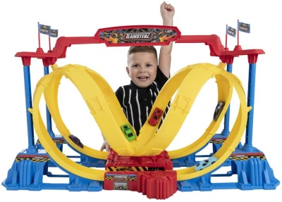 Teamsterz Turbo Twister dráha s loopingy herní set s 5 autíčky na baterie