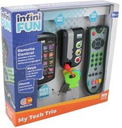 TECH TOO Trio baby set smartphone + klíče + ovladač na baterie Světlo Zvuk