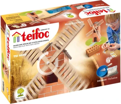Teifoc Větrný mlýn 100 dílků pálené cihličky s maltou 4040 (stavebnice)