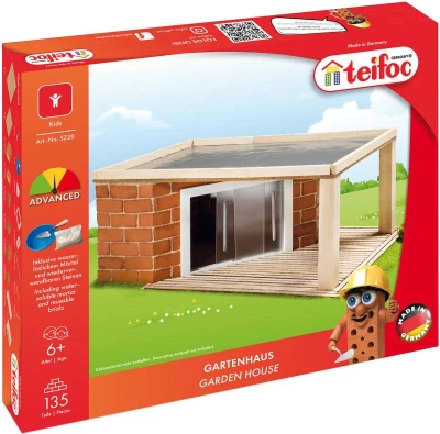 Teifoc Zahradní domek 135 dílků pálené cihličky s maltou 5220 (stavebnice)
