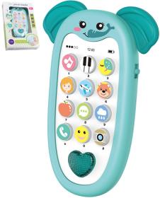 Telefon baby dětský mobilní sloník s efekty na baterie Světlo Zvuk