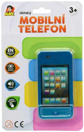 Telefon dětský 11cm chytrý mobil smartphone na baterie 4 barvy AJ Zvuk